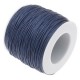 Wax cord  1.0 mm Medium blue